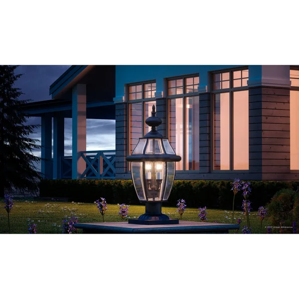 Urban Ambiance Luxury Colonial Outdoor Post Light - Large Size: 23 inchh x 12.5 inchw, with Tudor Style Elements, Versatile Desig