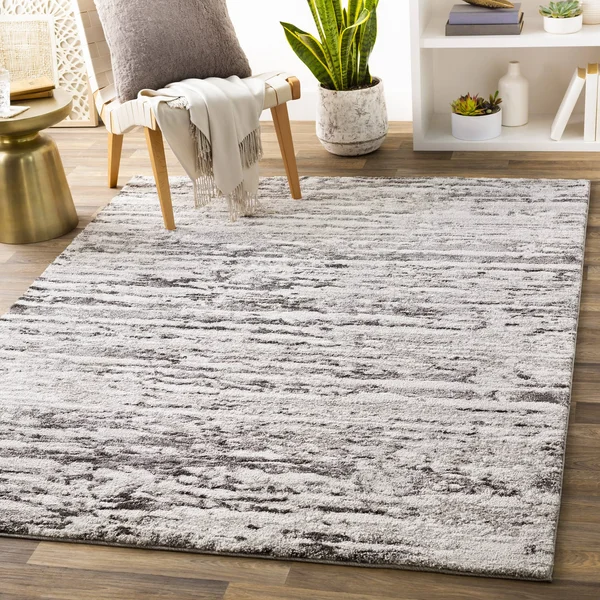 Artistic Weavers Aldina Gray 6 ft. 7 in. x 9 ft. 6 in. Abstract Area Rug, Medium Gray