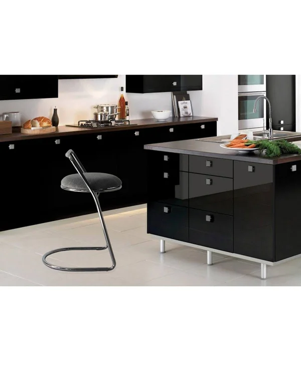 Fine Mod Imports Sled Bar Stool - Black