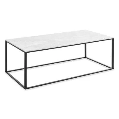 Minimalista Coffee Table Blu Dot Base Color: Black - Top Color: Marble