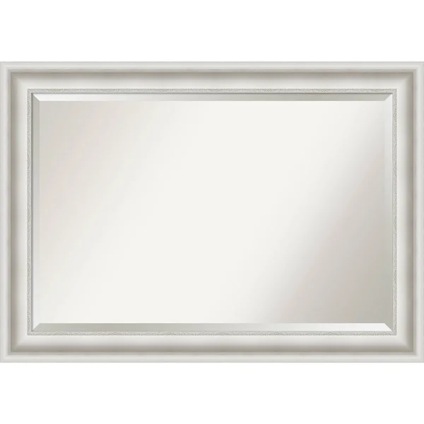 42x22 x 30x22 Parlor Framed Bathroom Vanity Wall Mirror White - Amanti Art