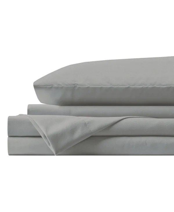 Lanwood Microfiber Sheet Set, King, Slate Blue with POLYGIENE