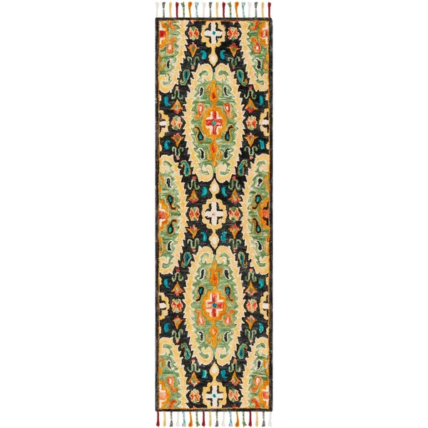 Safavieh 6& x 6& Square Blossom BLM454A Charcoal Gold Rug