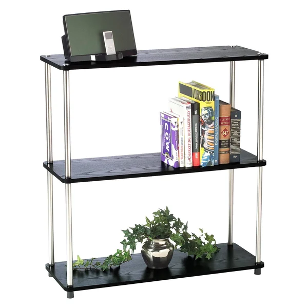 Convenience Concepts Designs2Go 3 Tier Bookshelf, Black