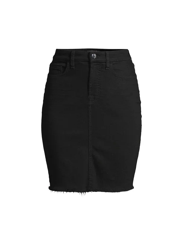 Jen7 by 7 for All Mankind Frayed Hem Pencil Skirt - Black - Size 18