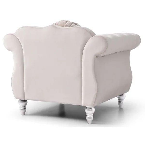 Glory Furniture Hollywood Velvet Chair in Dark Gray