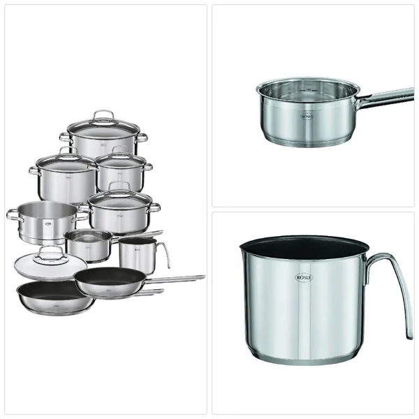 Rosle Elegance 14-Piece Stainless Steel Cookware Set