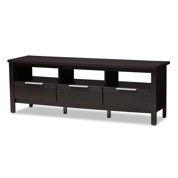 Baxton Studio Elaine Modern Contemporary Wenge Brown Finished TV Stand