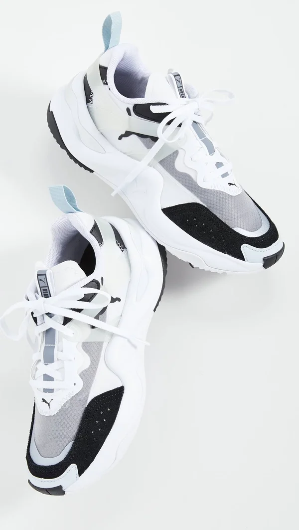 Puma Rise Women's Sneakers - Black/White, 11