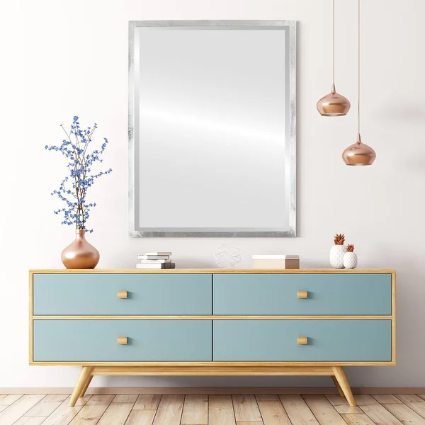 London Framed Rectangle Mirror - Sliver Brown Leaf - Silver Leaf Brown - 25 1/8x22 x 31 1/8x22