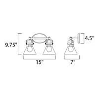 Maxim Lighting 26112CDPC/BUI Seafarer 2 Light Bath Vanity Polished