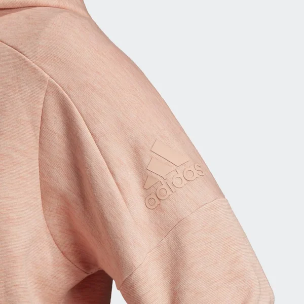 Adidas Women's ID Melange Hoodie, Large, Glow Pink
