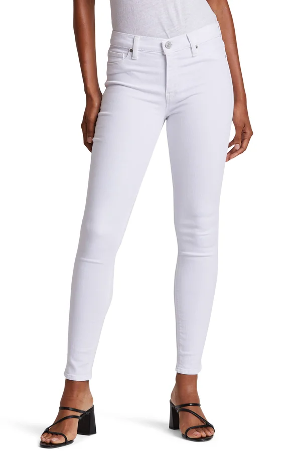 Hudson Jeans - Nico Mid-Rise Super Skinny Ankle Jean, White