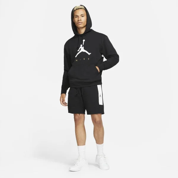 Jordan Jumpman Fleece Pullover Hoodie - Mens - Black/White/Black - Size 3XL