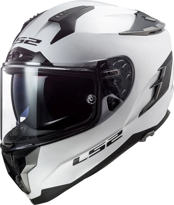 LS2 FF327 Challenger Solid Helmet, White, Size S