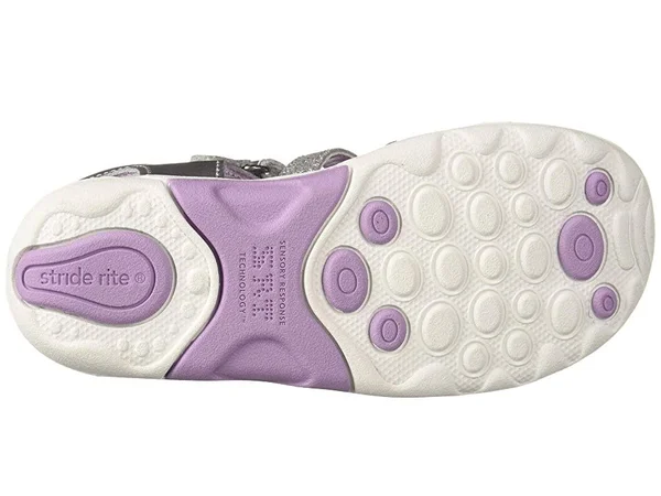 Stride Rite SRtech Luna Sandal - Toddler Girl's, Size: 8.5, Silver