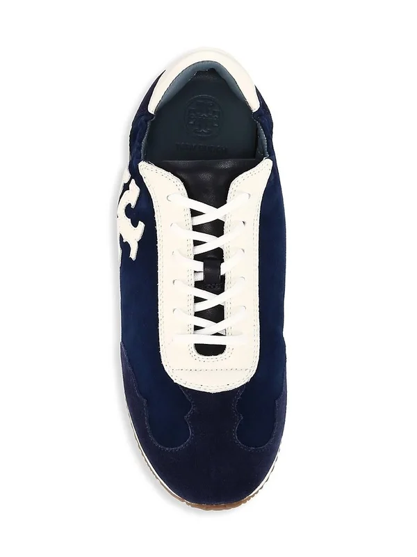 Tory Burch Women's Tory Leather Sneakers - Perfect Navy - Size 10.5
