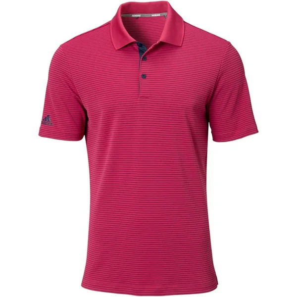Adidas Men's Two-Color Club Stripe Polo Size 2XL - Wild Pink/Crew Navy