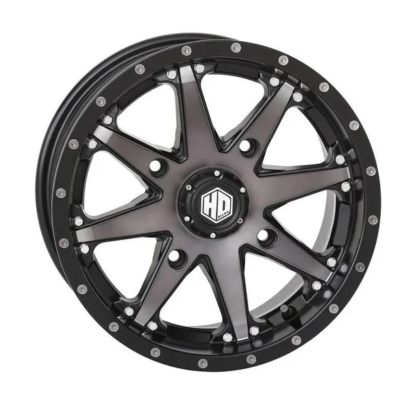 STI 20HD1013 HD10 Alloy Front/Rear Wheel - 20x7 - 4+3 Offset - 4/156 - Smoke with Matte Black