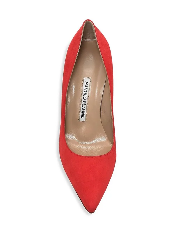 Manolo Blahnik Women's Bb 90 Suede Pumps - Navy - Size 7.5