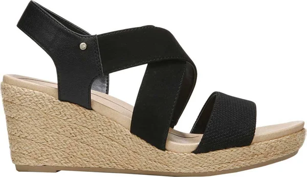 Women's Dr. Scholl&s Emerge Wedge Sandal - Size: 9.5, Black