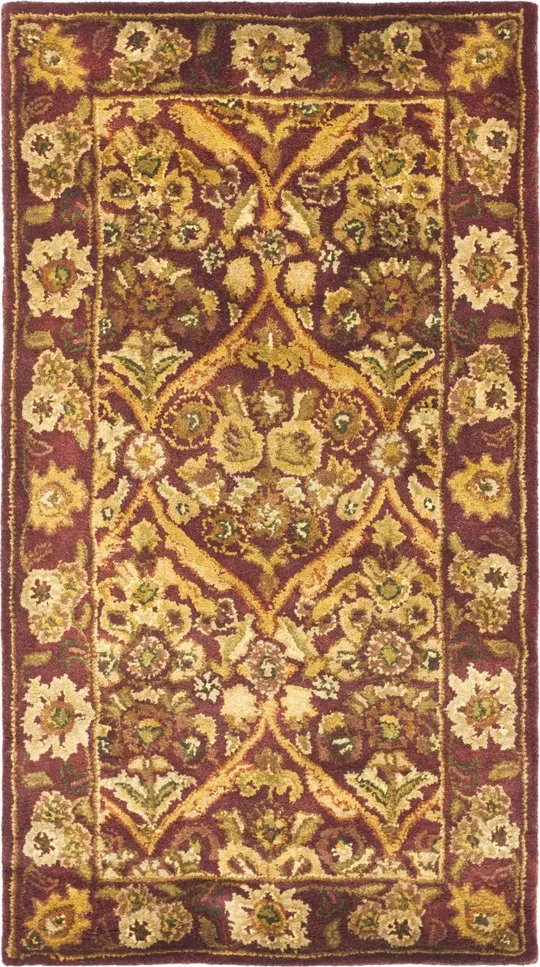 Safavieh Antiquity AT51A Wine, Gold Rug 8& x 8& Round