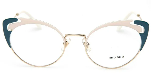 Miu Miu MU50RV Eyeglasses - Pale Gold/Ivory/Blue (1061O1)