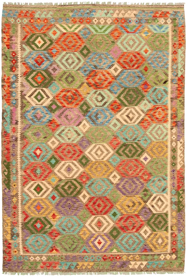 Flat-Weave Sivas Brown Wool Kilim - 7&0 x 10&6/7&0x22 x 10&6x22