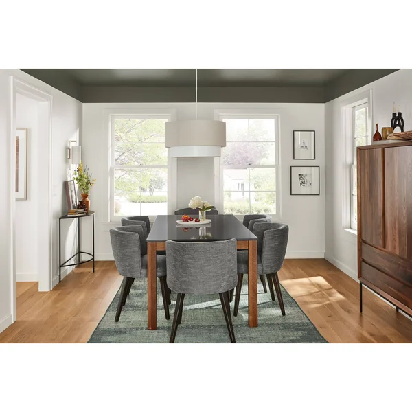 Room & Board, Modern Slim Half-Round Console Table 12D 36W 29h in Taupe Grey