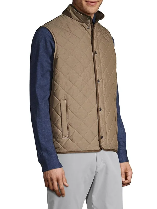 Peter Millar Men's Essex Quilted Vest - Iron - Size Small