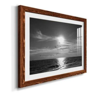 Taking Flight by J Paul - Picture Frame Photograph Print on Paper Highland Dunes Frame Color: Brown, Size: 31x22 H x 44x22 W x 1