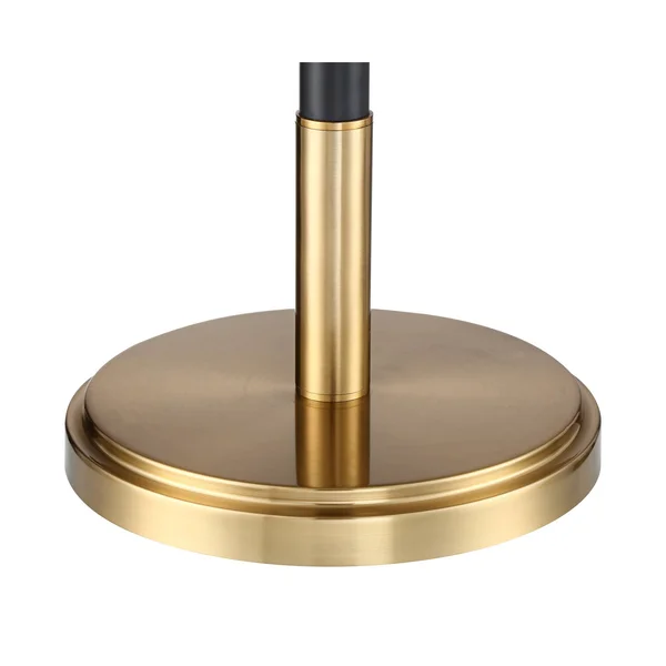 Possini Euro Design Cameron Light Blaster Modern Torchiere Floor Lamp LED Antique Brass and Matte Black Opal Glass Bowl for Livi