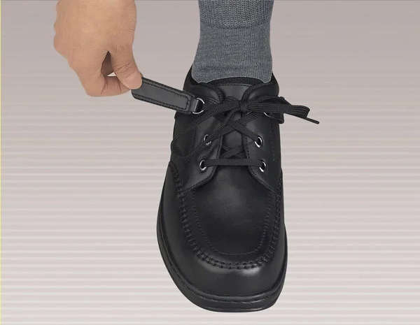 Men's Orthofeet Jackson Square Black Leather 13 M