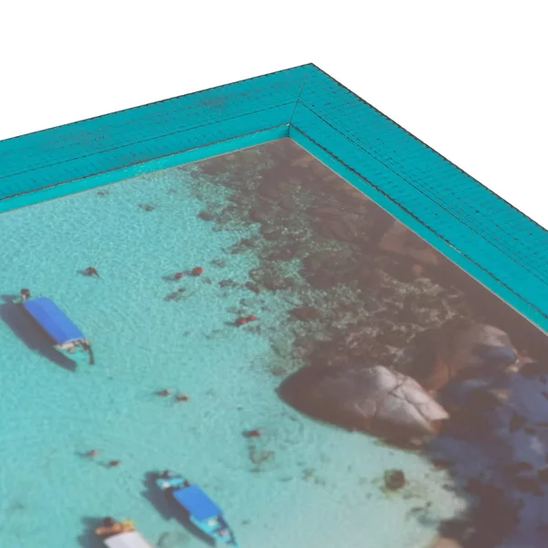 20x30 Turquoise Wood Picture Poster Frame for 30x20 Photo WOM-SM-ECO095-TUR-20x30 by ArtToFrames