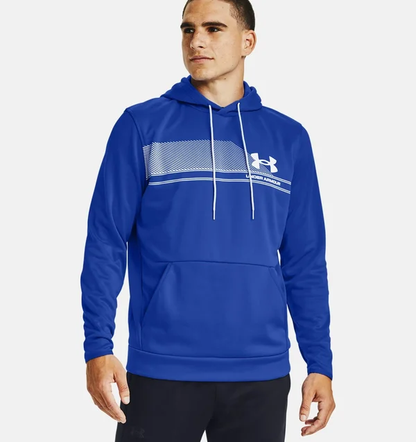 Under Armour Men's Armour Fleece Graphic Hoodie - Blue, LG