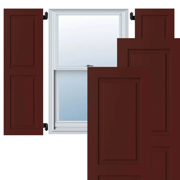 Ekena Millwork CWR18X053CRC 18x22W x 53x22H Exterior Composite Raised Panel Shutters (Per Pair), Cottage Red