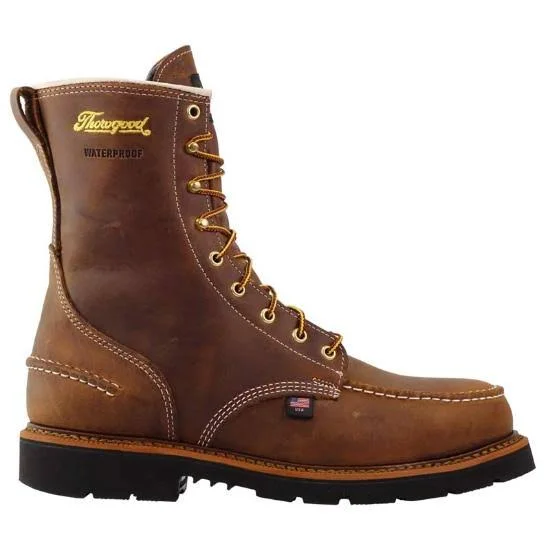 Men's Thorogood 1957 Series 8x22 Moc Toe Work Boot - Waterproof Crazyhorse, 9.5, D