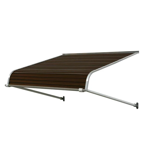 NuImage Awnings 1100 72-in Wide x 48-in Projection Brown Solid Fixed Door Awning - K110807220