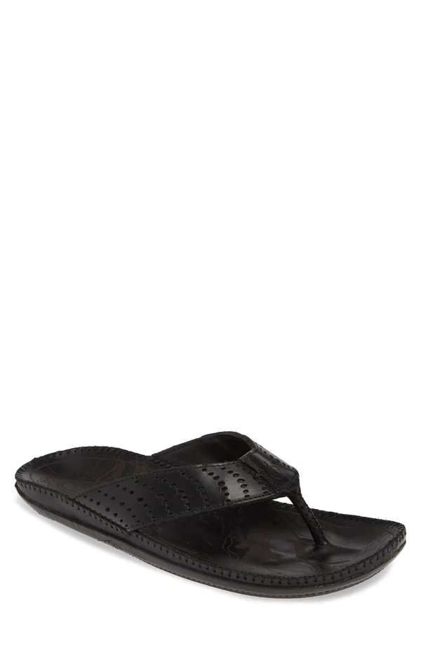 Olukai Men's Hoe - Black - Black - 15