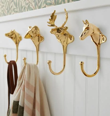 Horse Solid Brass Single Hook C106439