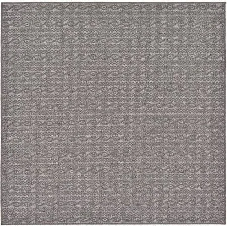 Bay Isle Home Snelling Gray Area Rug, Size: 6'