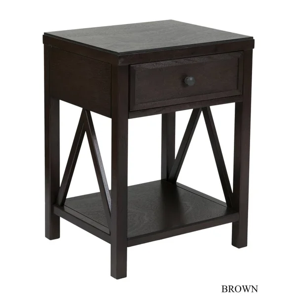 The Gray Barn Latigo Acacia Wood End Table, Turquoise
