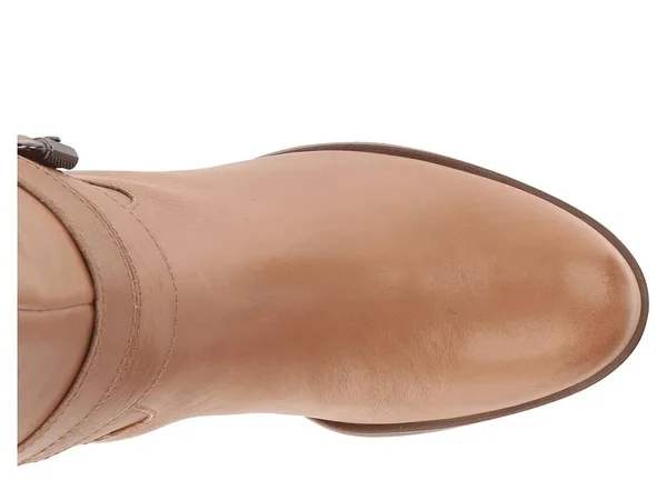 Naturalizer Dev Womens Wide Calf Leather Riding Boots - Oatmeal Leather