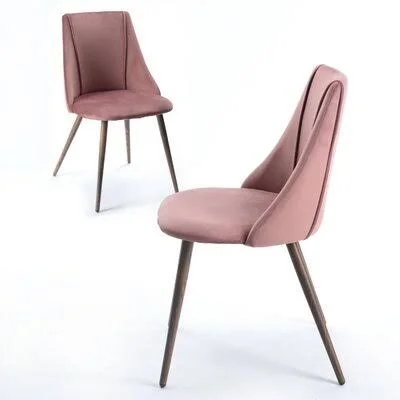 Meisel Velvet Upholstered Side Chair George Oliver Upholstery Color: Ross - Leg Color: Walnut