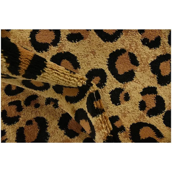 Rugpal Wild Animal inspirations Area Rug Collection 9&x12& in Leopard Color