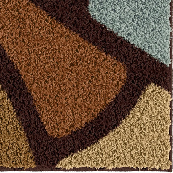 Orian Rugs Shag Geometric Oval Day Multi Area Rug 7&10x22 x 10&10x22