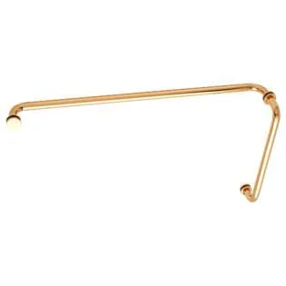 CRL Bm12x24br Polished Brass 12 inch Pull Handle and 24 inch Towel Bar BM Series Combination with Metal Washers - Gold