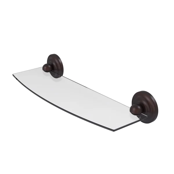 Allied Brass Prestige Que New Collection 18 inch Glass Shelf Polished Chrome