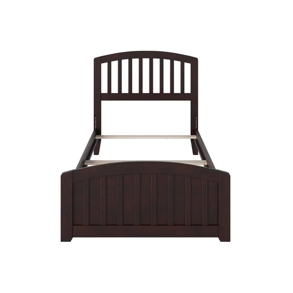 Atlantic Furniture Richmond Twin XL Traditional Bed with Matching Foot Board in Espresso - Brown