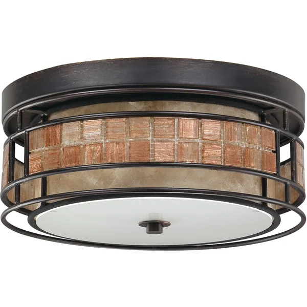 Quoizel MCLG1612RC Laguna Flush Mount Light, Renaissance Copper